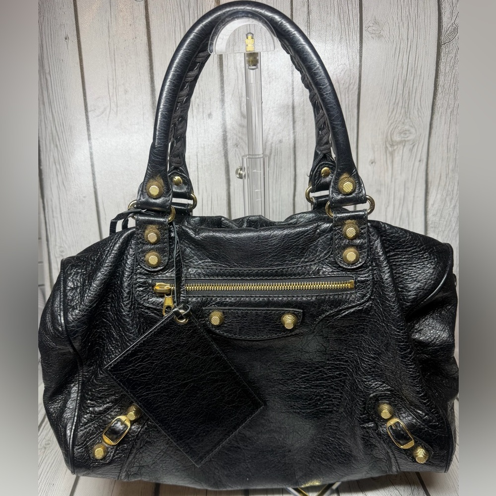 PRE LOVED Balenciaga Leather Top Handle Medium Leather Giant 12 City Bag - Picture 2 of 16